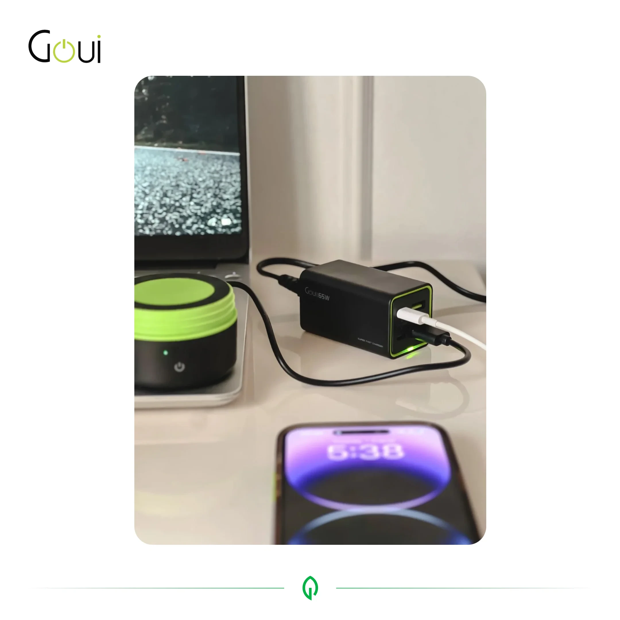 Goui Tank Chargeur de Bureau Super Rapide 4 Ports 65W